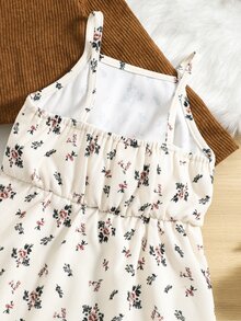 Toddler Girls Button Front Jacket & Floral Print Cami Dress - Multicolor - View 7