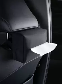 Plain Car Tissue Box - Black - View 1