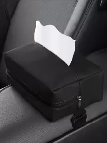 Plain Car Tissue Box - Black - View 5