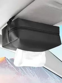 Plain Car Tissue Box - Black - View 6