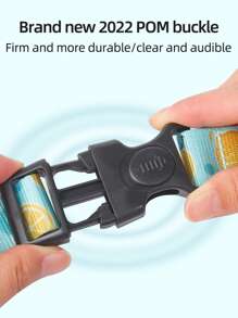 1pc Lemon Print Pet Harness For Dog For Outdoor - Blue - View 6