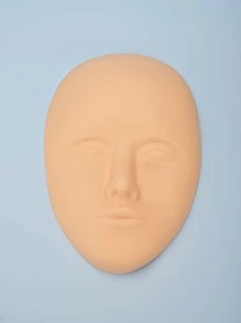 Practice Skin Head,1 PC 5D Facial Tattoo Skin Practice Head,Silicone Fake Facial Training Skin,Eyebrow Eyeliner Lips Model Permanent Makeup For Beginners and Artists,For Multi-Purpose Use - Apricot - View 1