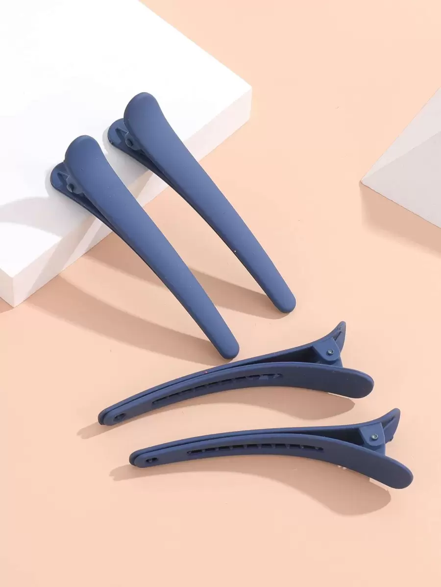 4个哑光鳄鱼夹，带定位功能，美发工具，美发产品及配件，适用于理发店、美容院、旅行必备、返校季、旅行度假、女士美发配饰、后梳、理发配件、吹风机、头发、理发师、美发工具、美发产品、吹风机、头发、配件、美发产品、美发工具、美发用品、护发、卷发梳、理发师、理发配件、美发设备、旅行必备、旅行必备、发型、美发、头发、旅行、美发产品、美发工具、美发用品、理发师、理发配件、理发店、美发设备 - 藏蓝色 - 查看 1