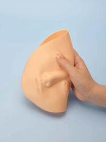 Practice Skin Head,1 PC 5D Facial Tattoo Skin Practice Head,Silicone Fake Facial Training Skin,Eyebrow Eyeliner Lips Model Permanent Makeup For Beginners and Artists,For Multi-Purpose Use - Apricot - View 4