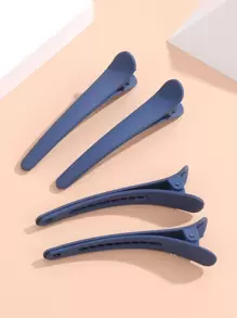 4个哑光鳄鱼夹，带定位功能，美发工具，美发产品及配件，适用于理发店、美容院、旅行必备、返校季、旅行度假、女士美发配饰、后梳、理发配件、吹风机、头发、理发师、美发工具、美发产品、吹风机、头发、配件、美发产品、美发工具、美发用品、护发、卷发梳、理发师、理发配件、美发设备、旅行必备、旅行必备、发型、美发、头发、旅行、美发产品、美发工具、美发用品、理发师、理发配件、理发店、美发设备 - 藏蓝色 - 查看 4