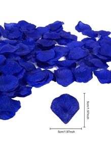 500 cánh hoa hồng nhân tạo, cánh hoa polyester màu xanh, dùng cho đám cưới, ngày lễ tình nhân, quà tặng - Màu xanh lam - Xem 4