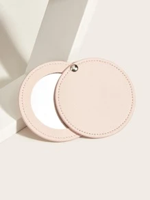 1pc Minimalist Portable Mirror - Pink - View 1