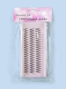 Homaylash 1box Individual cluster lashes VV C 0.07mm 12mm mixed Natural Long Individual Manual grafting False Eyelashes - Black - View 6