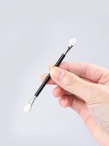 10pcs Smudger Double Ended Sponge Eyeshadow Brushes,Eyebrow Brush,Eyeshadow Brush,Spoolie,Spoolie Brush - Black - View 3