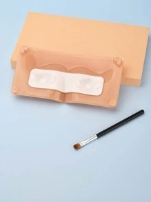 紋身練習皮,1入組矽膠眼睛臉部化妝聯係板帶刷可重複使用假皮膚,用品適用於眉毛眼線筆3D永久化妝,紋身貼皮膚聯係皮膚對於初學者和有經驗藝術家 - 彩色 - 查看 2