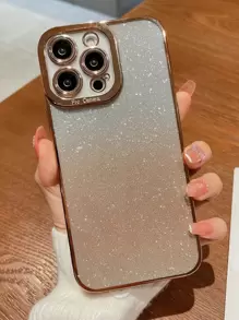Ombre Glitter Phone Case Compatible With iPhone 15/15Pro/15Plus/15Promax - Gold - View 1
