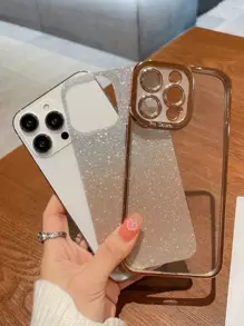 Ombre Glitter Phone Case Compatible With iPhone 15/15Pro/15Plus/15Promax - Gold - View 2