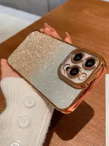 Ombre Glitter Phone Case Compatible With iPhone 15/15Pro/15Plus/15Promax - Gold - View 3