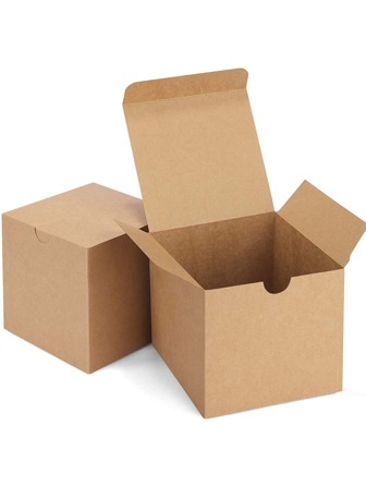 10pcs/20pcs/30pcs/4 X 4 X 4 Inch Gift Boxes, Small Gift Boxes , Black/White/Wood Color Kraft Paper Box With Lid For Party Favor, Ornaments, Bridesmaid Proposal, Candle Boxes Packaging,Halloween Decor,Birthday Decorations,Birthday,Wedding,Party Decorations,Christmas Decorations,Bride, Party,Gift Box, Fall Autumn Valentine Day