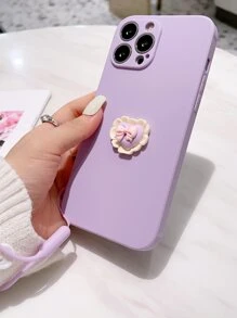 Funda para móvil con adorno de corazón con acollador - Morado - Ver 5