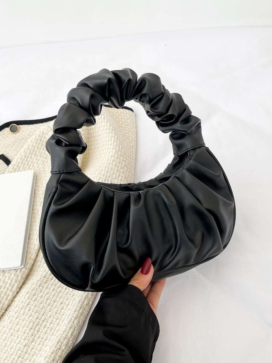 Minimalist Top Handle Ruched Bag | SHEIN USA