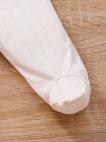 Baby Ruffle Trim Sleep Top & Footed Sleep Trousers - Apricot - View 4