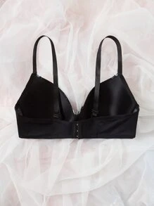 Plus Contrast Lace Underwire Bra - Multicolor - View 2