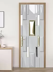 1pc Brick Pattern Waterproof Door Sticker Gifts Birthday Graduation - Multicolor - View 1