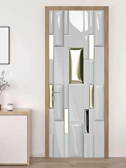 1pc Brick Pattern Waterproof Door Sticker Gifts Birthday Graduation