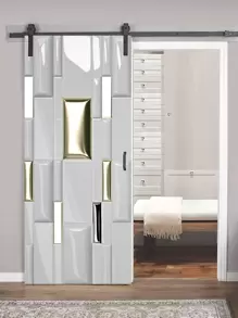 1pc Brick Pattern Waterproof Door Sticker Gifts Birthday Graduation - Multicolor - View 6