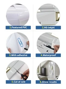 1pc Brick Pattern Waterproof Door Sticker Gifts Birthday Graduation - Multicolor - View 7