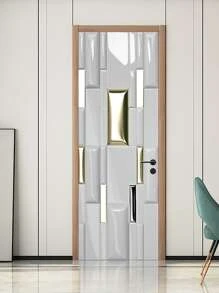 1pc Brick Pattern Waterproof Door Sticker Gifts Birthday Graduation - Multicolor - View 8