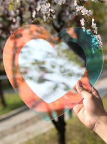 1pc Heart Design Decorative Mirror - Multicolor - View 7