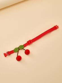 1pc Cherry Decor Pet Collar