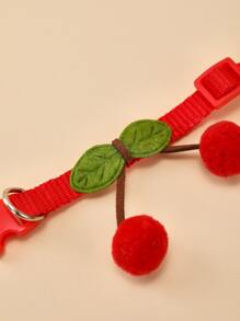 1pc Cherry Decor Pet Collar