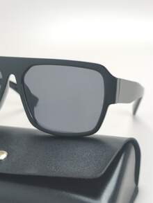 Hombres Gafas de sol de marco cuadrado - Negro - Ver 6