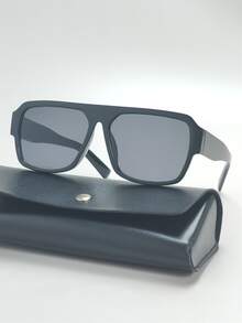 Hombres Gafas de sol de marco cuadrado - Negro - Ver 7