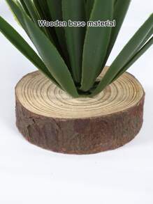 1 pieza Planta de agave artificial sobre bloque de madera, decoración para el hogar, baño, jardín exterior, oficina y sala de estudio