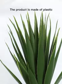 1 pieza Planta de agave artificial sobre bloque de madera, decoración para el hogar, baño, jardín exterior, oficina y sala de estudio
