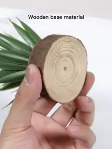 1 pieza Planta de agave artificial sobre bloque de madera, decoración para el hogar, baño, jardín exterior, oficina y sala de estudio