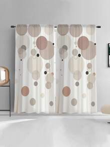 Round Pattern Single Panel Curtain - Multicolor - View 3