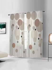 Round Pattern Single Panel Curtain - Multicolor - View 4