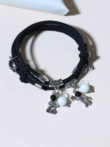 ATLVXJL 時尚流行男士2入組情侶夜光宇航員吊飾手鍊，適合珠寶禮物和時尚外觀 - 彩色 - 查看 7