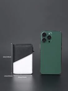 男士雙色卡包 - 黑色 - 查看 4