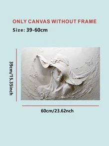 1 Piece, Simple Hat Wearing Girl Poster, Waterproof Oil Canvas, Used For Decorating Girls' Bedrooms, Frameless - Multicolor - View 3