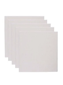 4 piezas Paño de costura unicolor con puntada cruzada liso para DIY - Beis - Ver 2