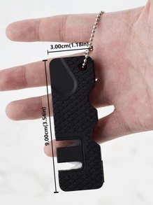 1pc Tungsten Steel Portable Knife Sharpener, Black Small Portable Knife Sharpen Tool For Outdoor - Black - View 6