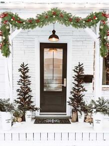 1pc Artificial Plants Xmas Decor Wall Hanging Green Leaves Vine, Wedding Ceremony Decor, Home Bedroom Living Room Bathroom Decor, Outdoor Garden School Birthday Party Supplies, New Year Decoration, Valentine Day, Gift - Multicolor - View 7