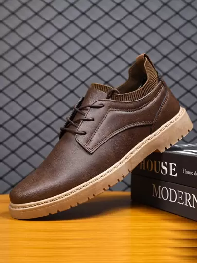 Fashionable High-End English Style Men's Dress Shoes, Breathable, Business Casual, Slip-Resistant