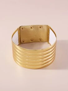 Snap Button Choker - Yellow Gold - View 2