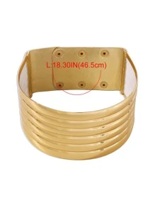 Snap Button Choker - Yellow Gold - View 4