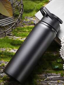 1pc Stainless Steel Insulated Bottle - Black - View 1