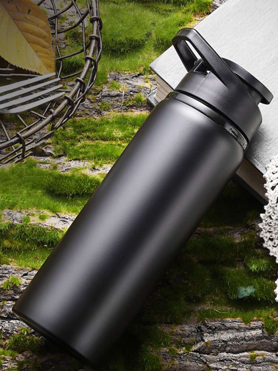 1pc Stainless Steel Insulated Bottle - Black - View 1