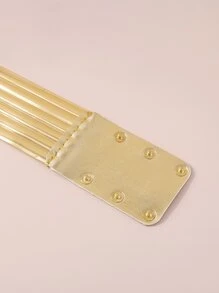 Snap Button Choker - Yellow Gold - View 6