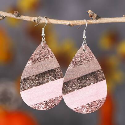 Glitter Water Drop Earrings